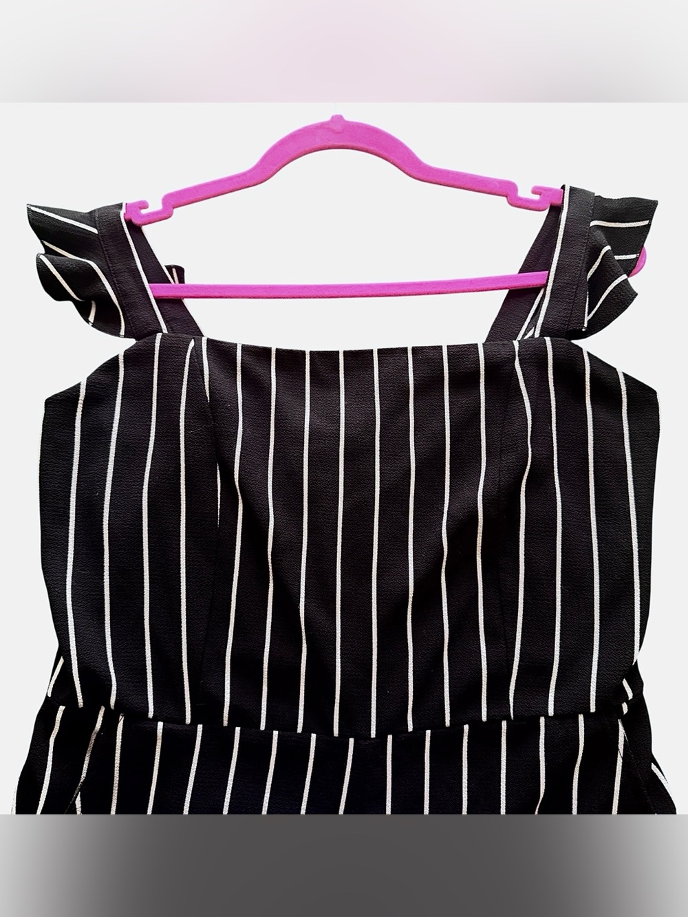Louise Paris Black & White Stripe Jumpsuit - Picture 3 of 4